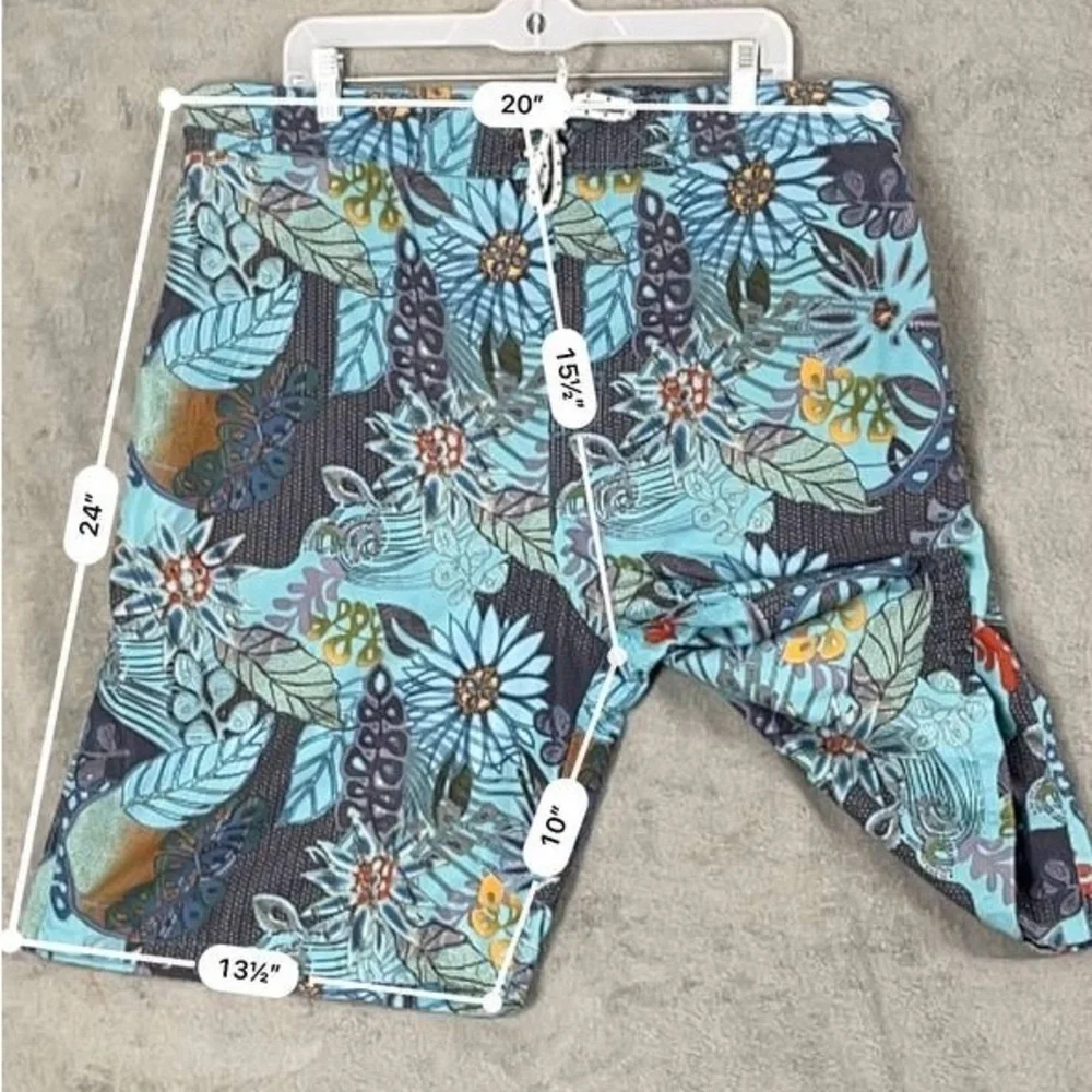 Joe Marlin XXL Swim‎ Shorts Men's Hybrid Trunks Hawaiian Drawstring Inseam  10”